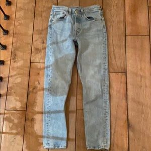 Levi’s 501 skinny’s in Tango Light